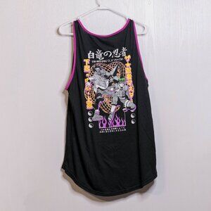 Fresh Laundry Men's Anime Graphic Purple and Black Tank Top - Size XL